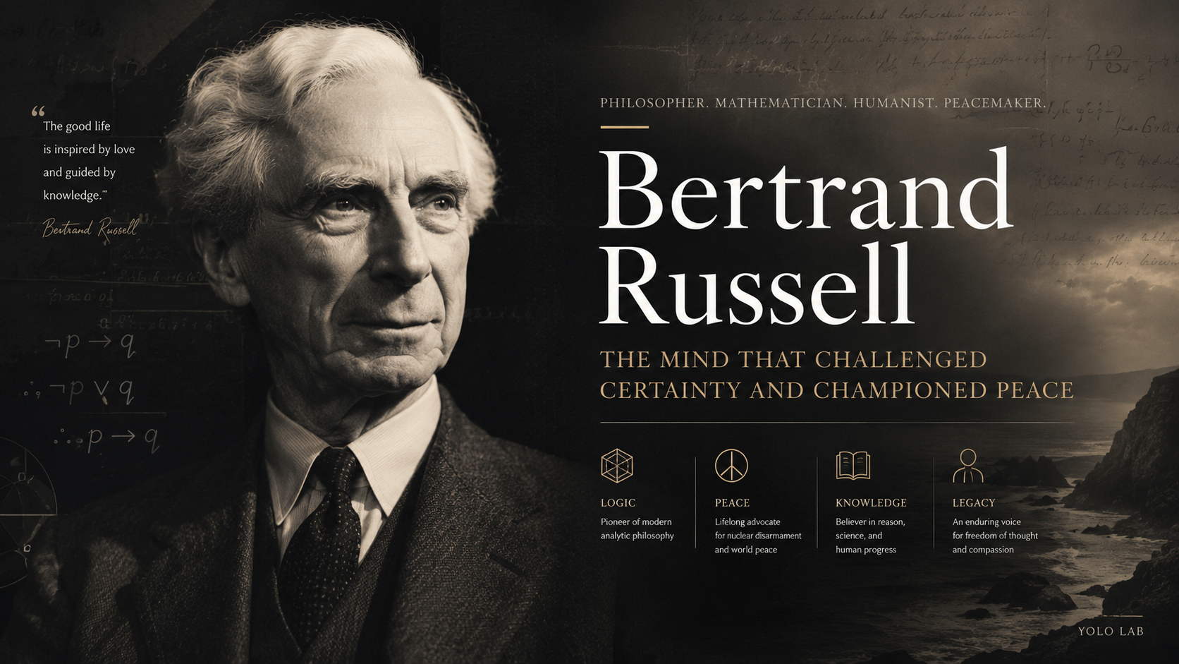 前任英國上議院議員 Bertrand Russell 伯特蘭·羅素是誰?從分析哲學到諾貝爾文學獎,他如何改變現代思想?