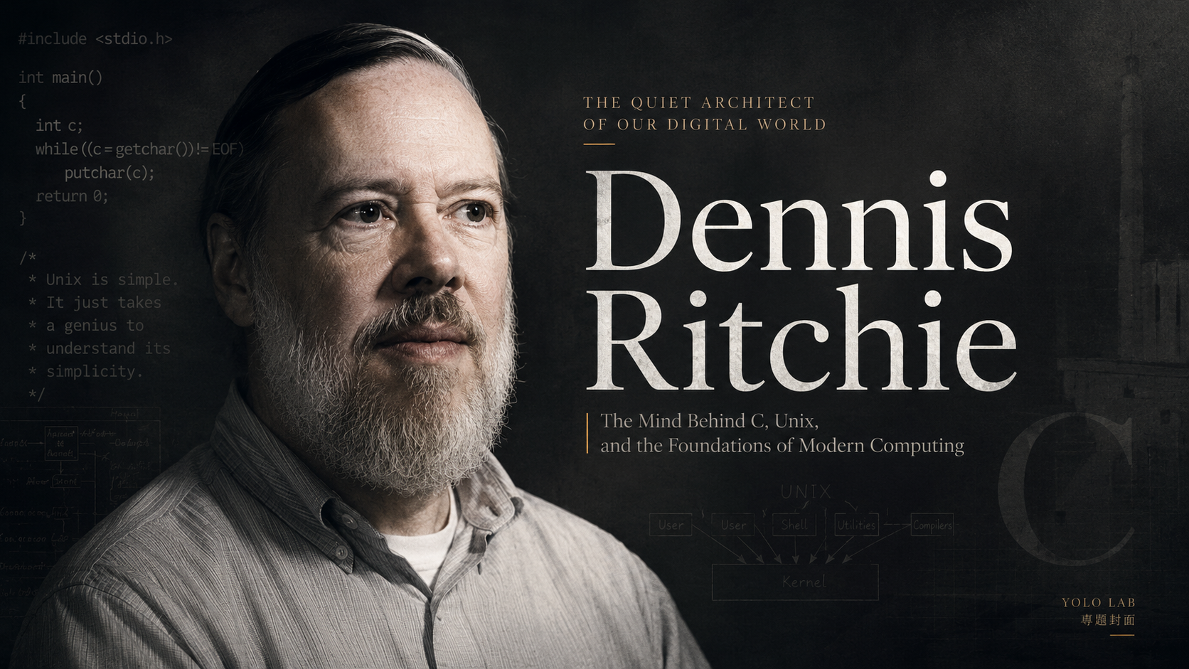 Dennis Ritchie 解析:C 語言、Unix 與數位世界真正的底層架構師
