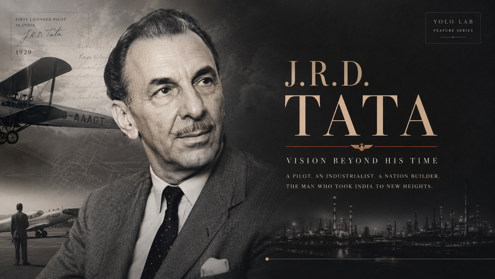 印度航空之父 J.R.D. Tata：不賺快錢，他如何把塔塔集團鍛造成國家信仰？