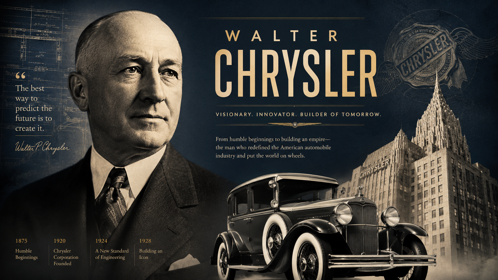 Walter Chrysler 沃爾特·克萊斯勒如何從鐵路走進汽車業？他真正重組的不是一台車，而是整套系統