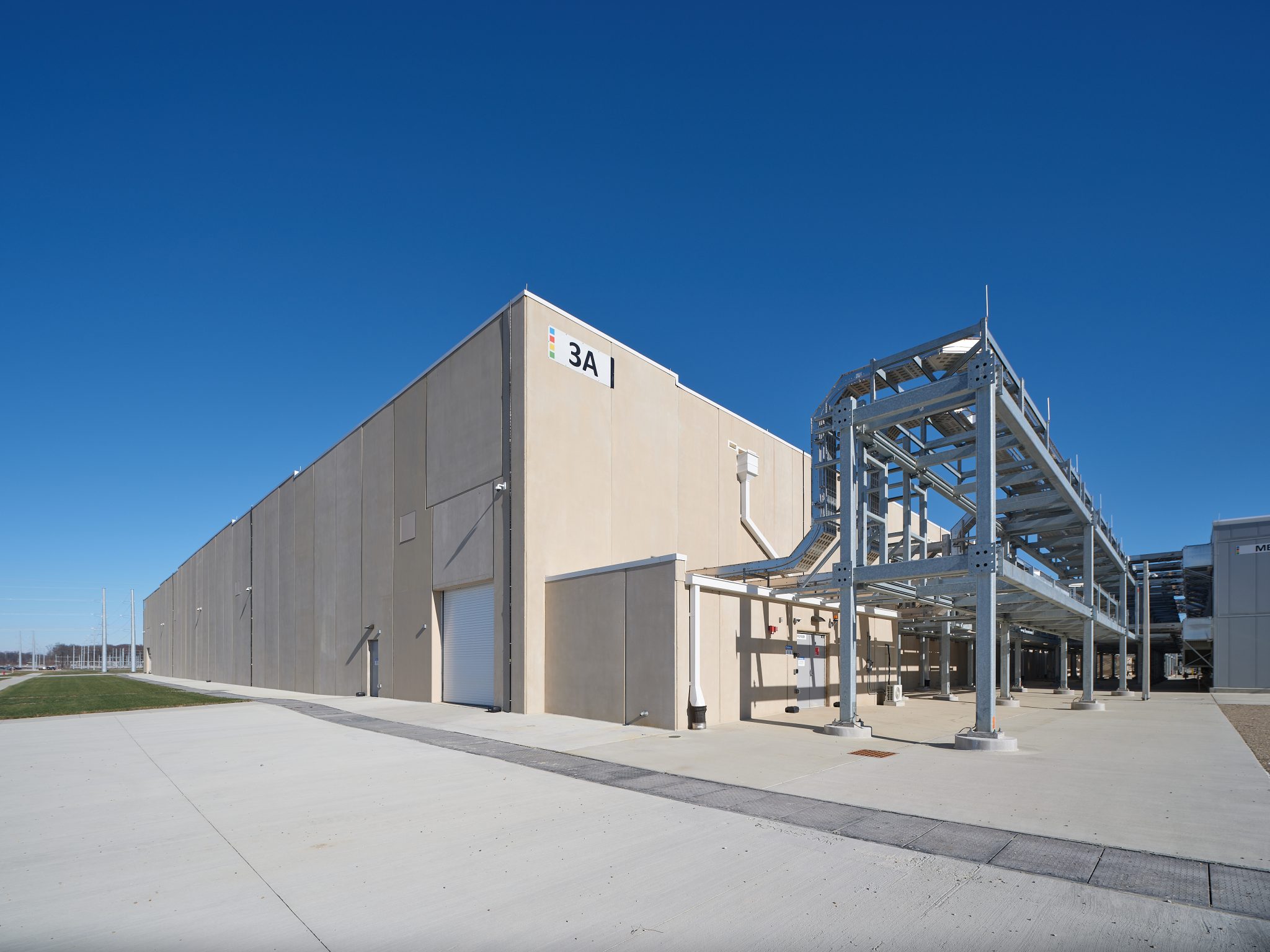Google 資料中心外部電力設施與電氣 yard 官方照片