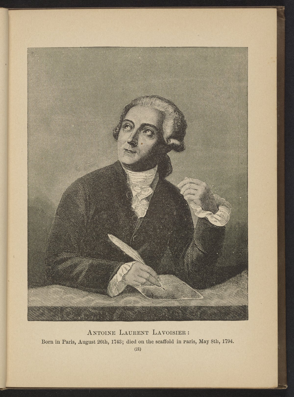 Antoine Laurent Lavoisier 的 1884 年版畫肖像