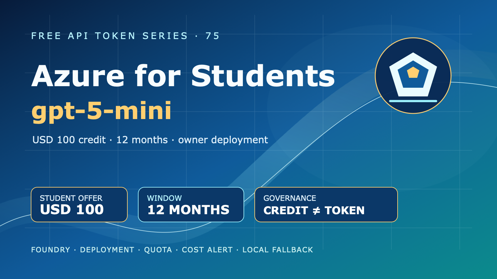 Azure for Students USD 100 怎麼用？gpt-5-mini 學生 Agent 敲門路線