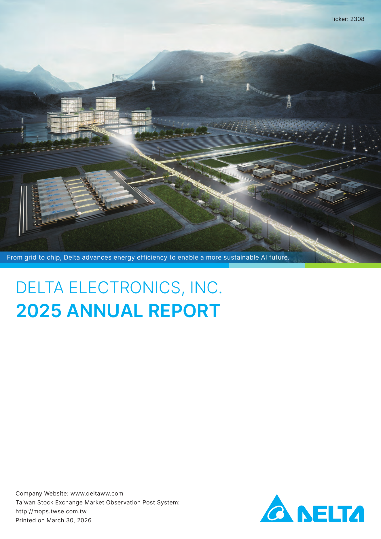台達電子 2025 年英文年報官方封面