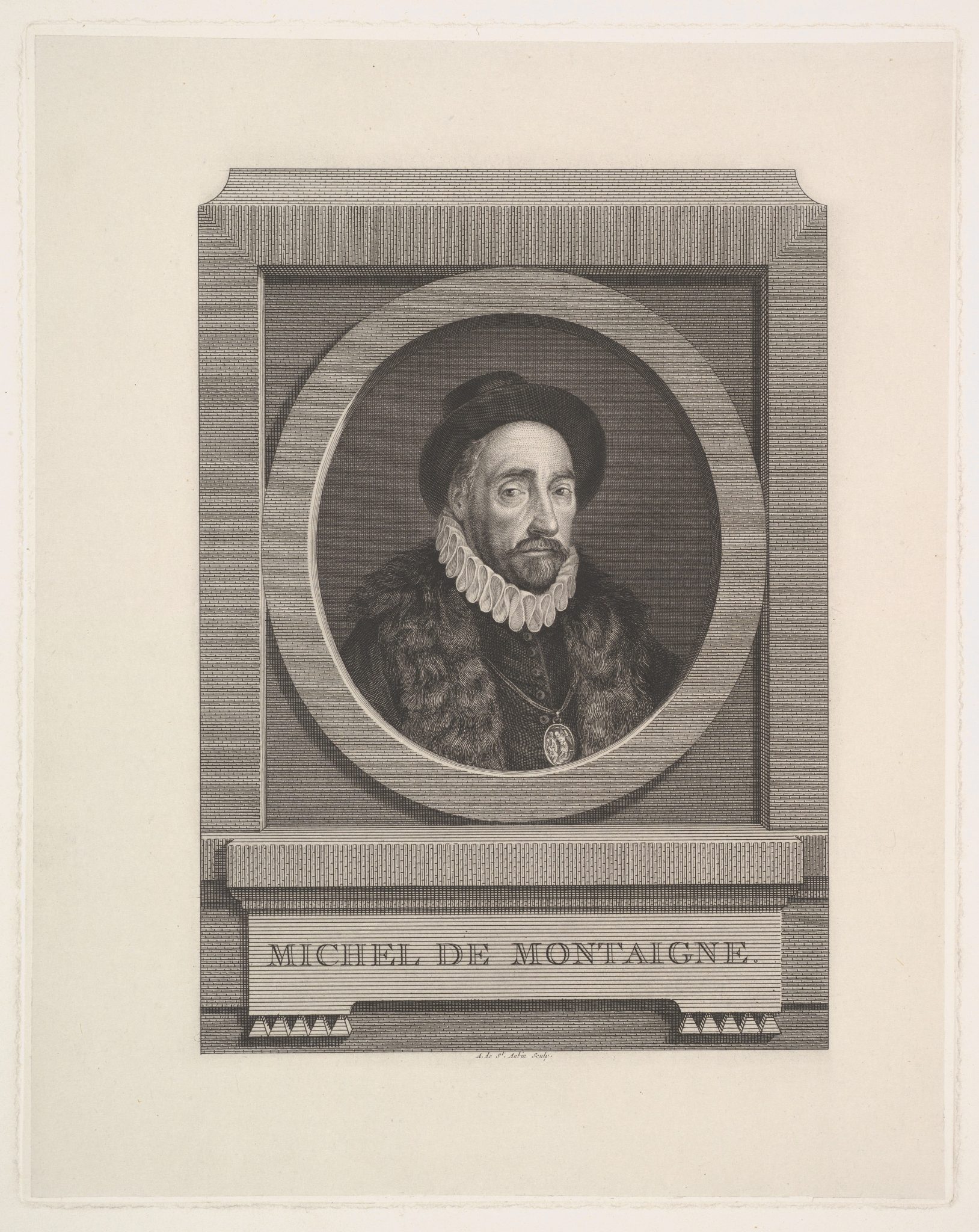 Michel de Montaigne 肖像;大都會藝術博物館館藏,用於辨識《隨筆集》與文藝復興懷疑思想人物