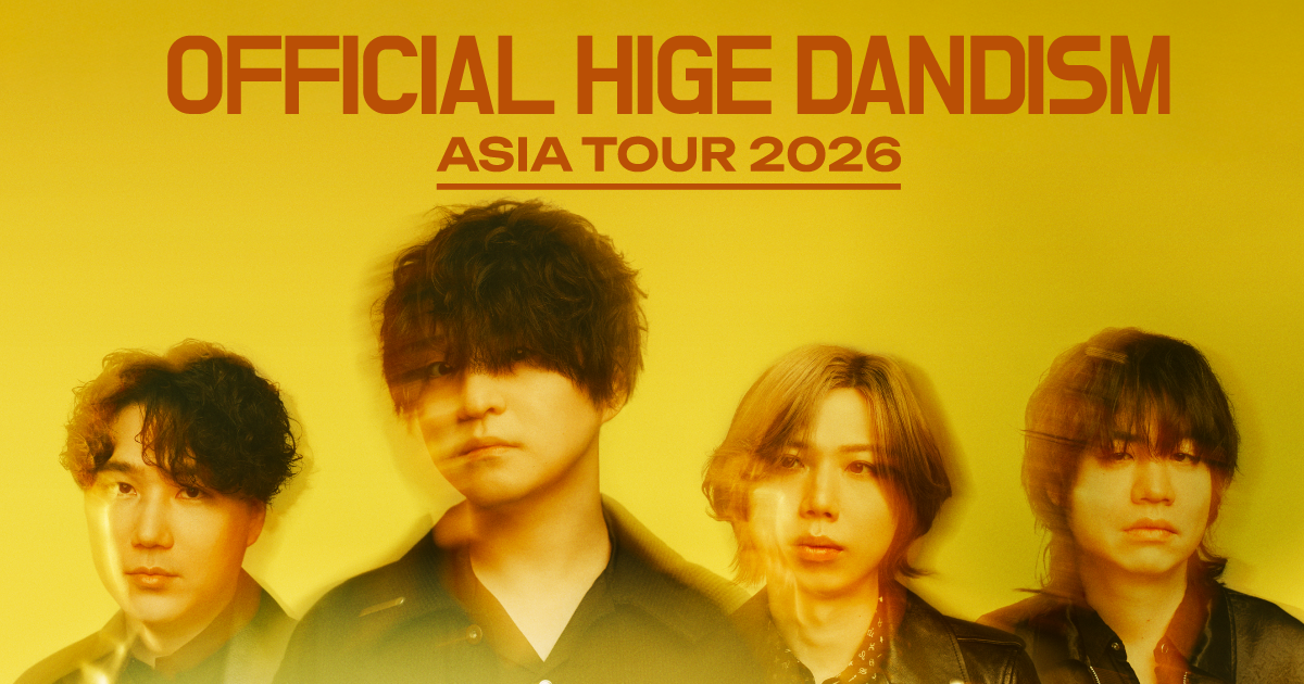 Official髭男dism ASIA TOUR 2026台北小巨蛋兩場官方主視覺