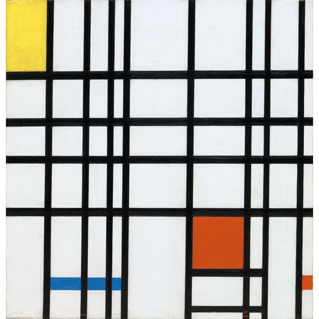 Piet Mondrian《Composition with Yellow Blue and Red》新造形主義作品