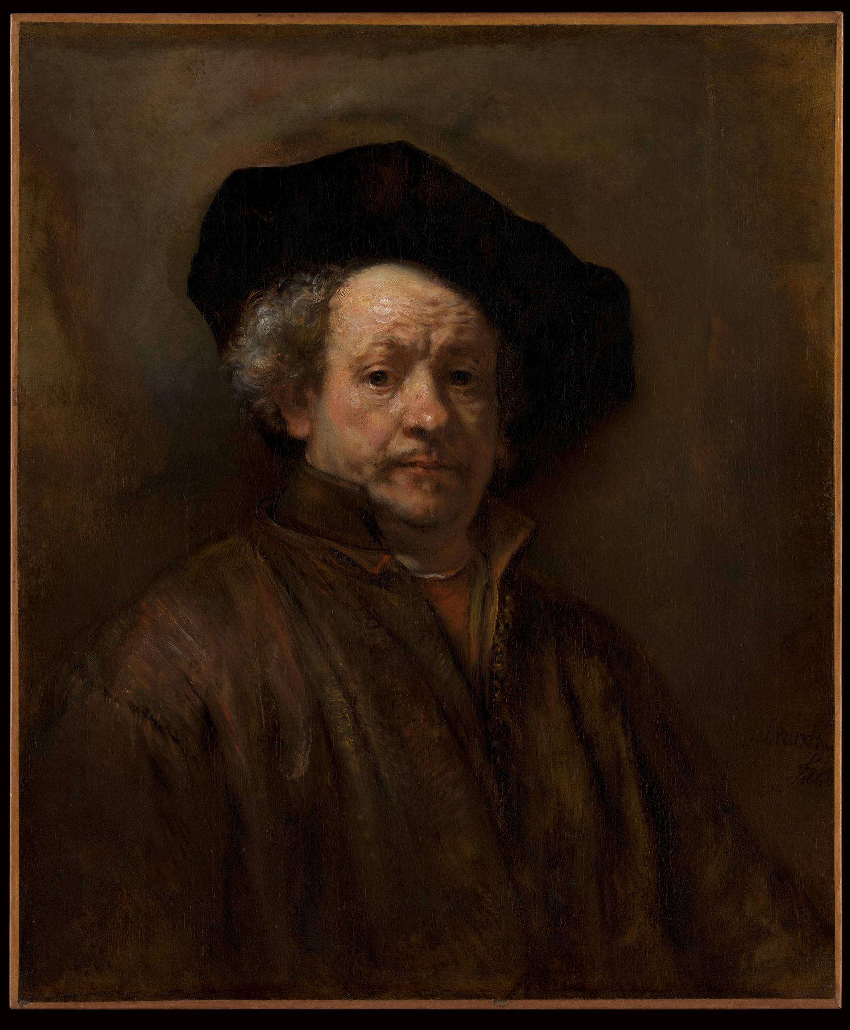 Rembrandt〈Self-Portrait〉1660 年油彩畫布;Metropolitan Museum of Art 館藏 14.40.618/物件 437397