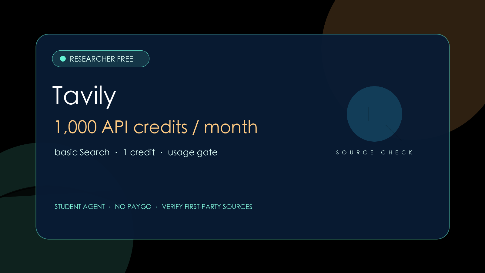 Tavily 每月 1,000 API credits 怎麼用？學生 AI Agent web-search 導流