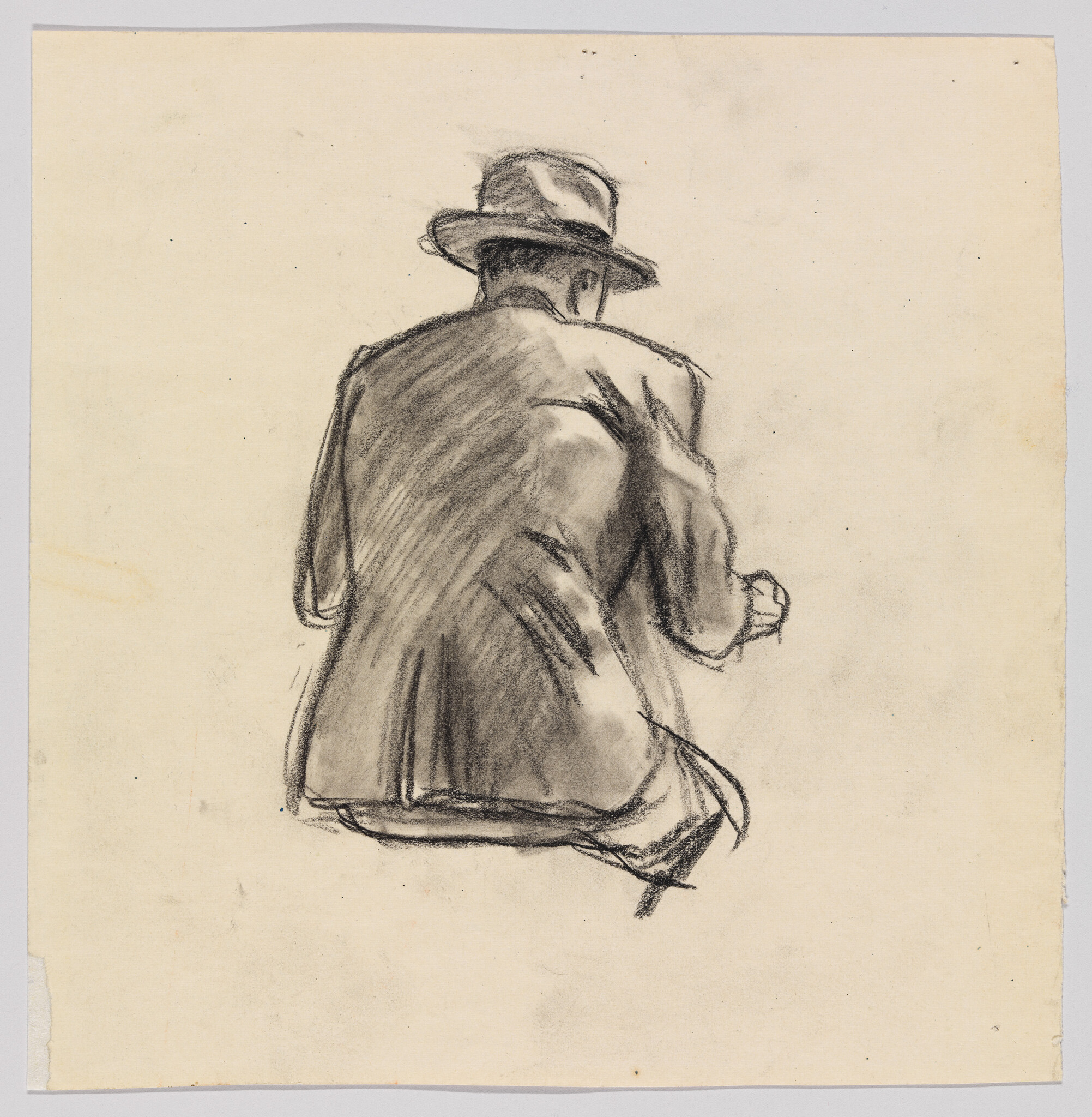 Edward Hopper《Study for Nighthawks》,Whitney 官方館藏影像